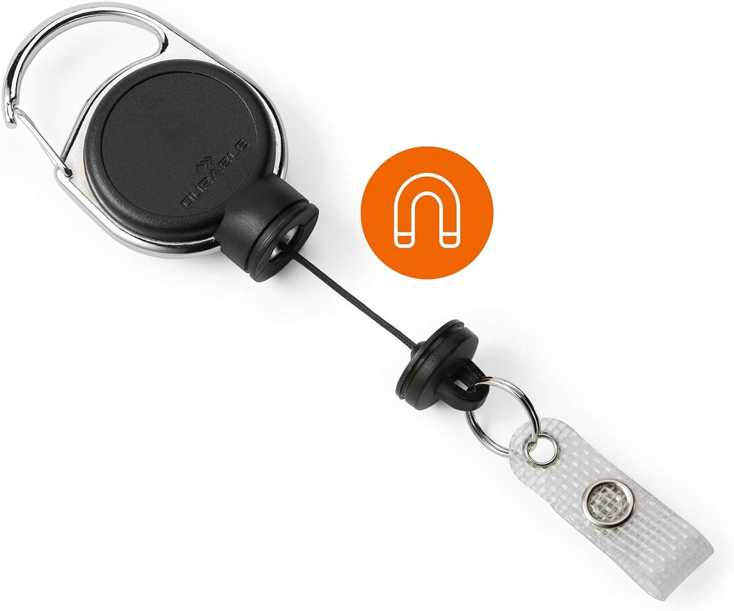 Durable 832910 Badge Reel Extra Strong for Heavy Card Holders or Keys Up to 300 g, 1 Piece