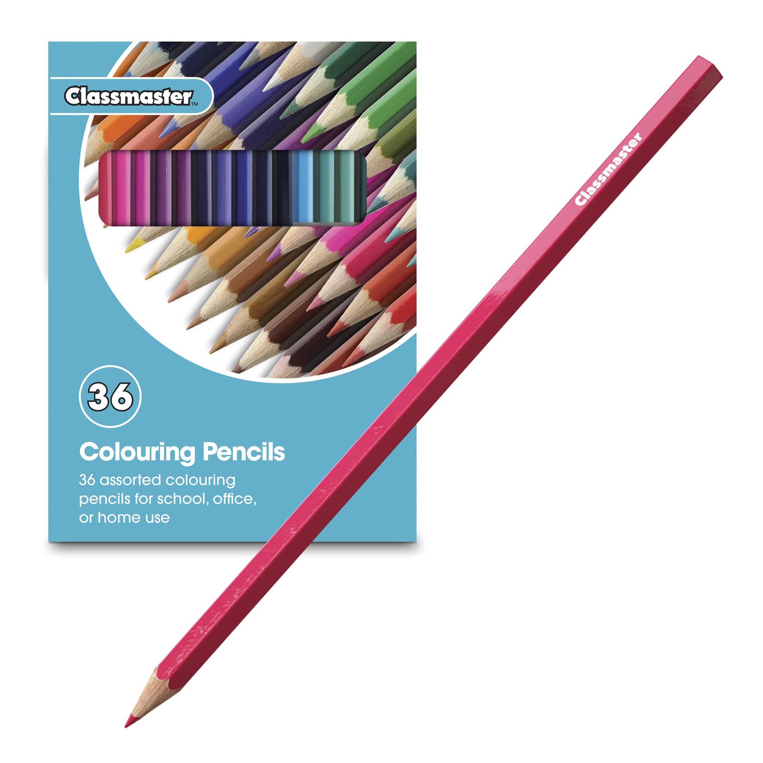 Classmaster CPW36 Colouring Pencils, Assorted (Pack of 36