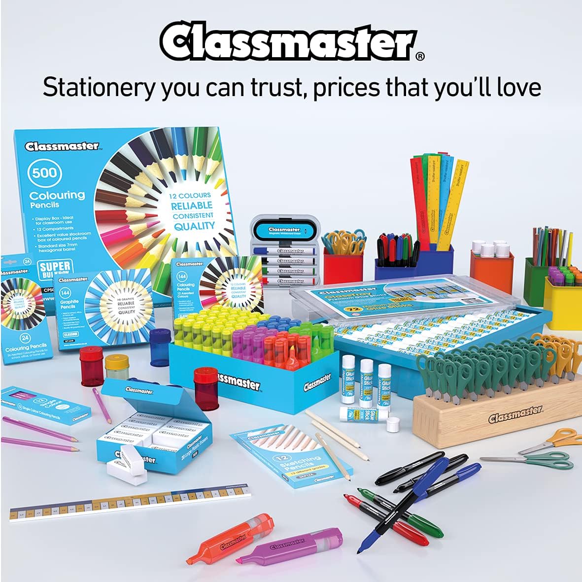 Classmaster CPW36 Colouring Pencils, Assorted (Pack of 36