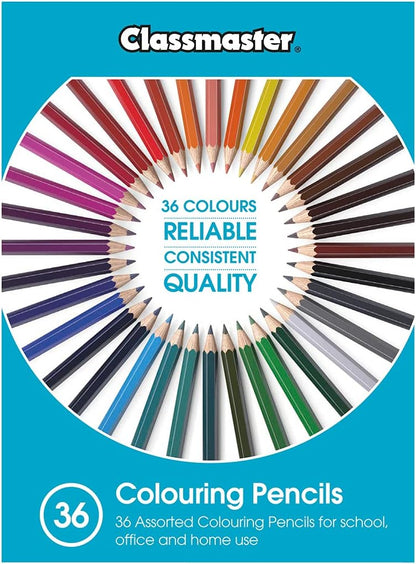 Classmaster CPW36 Colouring Pencils, Assorted (Pack of 36
