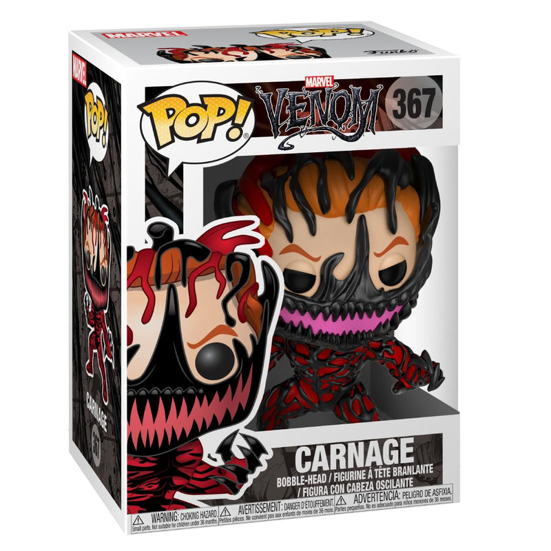 Funko POP! Bobble: Marvel: Marvel Venom: Carnage/Cletus Kasady - Collectable Vinyl Figure - Gift Idea - Official Merchandise - Toys for Kids & Adults - Comic Books Fans - Model Figure for Collectors