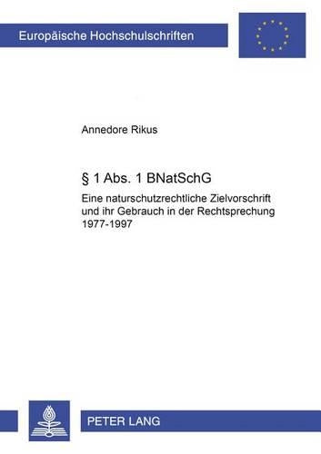 § 1 Abs. 1 Bnatschg