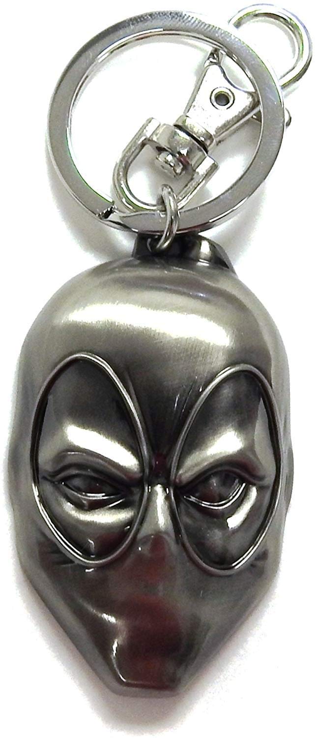 Marvel Deadpool Head Pewter Key Ring
