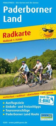 Paderborner Land: Radkarte mit Ausflugszielen, Einkehr- & Freizeittipps, wetterfest, reissfest, abwischbar, GPS-genau. 1:75000 (Radkarte: RK