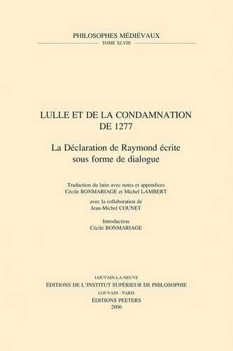 Lulle Et La Condamnation De 1277