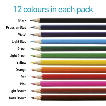 Classmaster Colouring Pencils For Adults & Kids, Coloured Pencils, Long-Lasting Colouring Pencils For Children, Softer Leads For Perfect Colour Laydown, Pre-Sharpened - 144PK