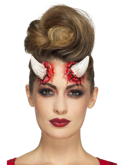 Smiffys Smiffys Make-Up FX, Latex Devil Horn Prosthetics,