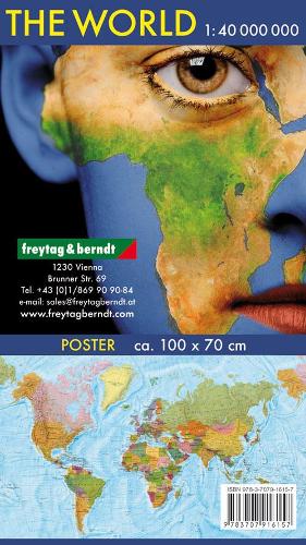 The World Map Flat in a Tube 1:40 000 000