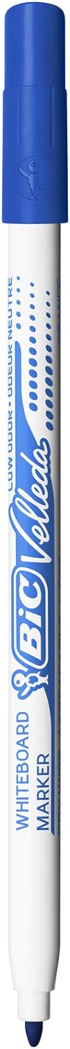 Q-Connect 400x300mm Wooden Frame Whiteboard &BIC Velleda 1721 Whiteboard Pens - Assorted Colours, Pouch of 8