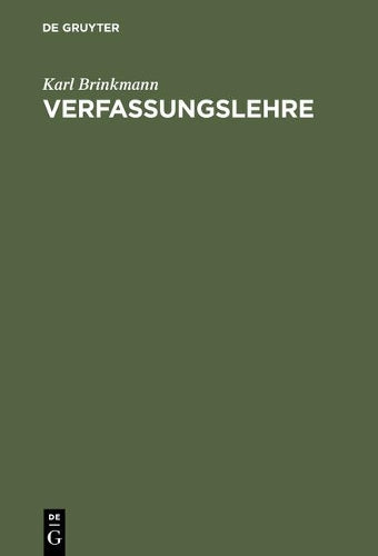 Verfassungslehre (German Edition