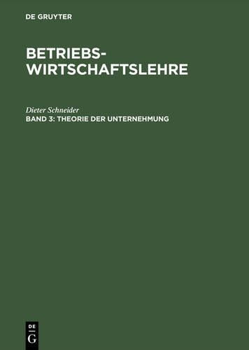 Theorie der Unternehmung (German Edition