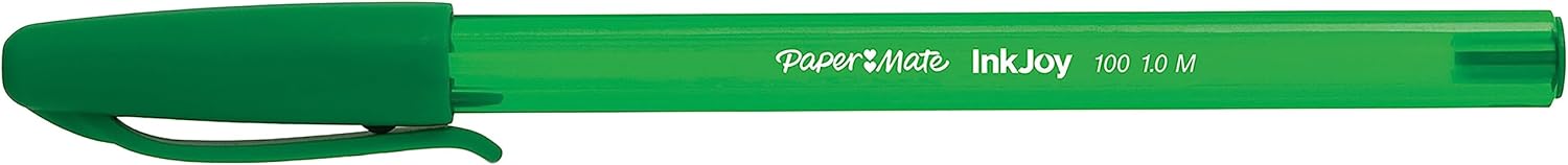 Paper Mate InkJoy 100ST Ballpoint Pens | Medium Point (1.0 mm) | Green | 50 Count