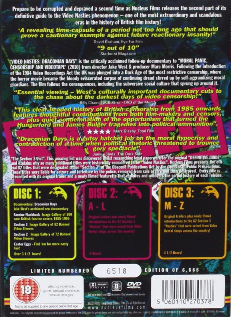 Video Nasties: The Definitive Guide 2 Limited Edition of 6,666