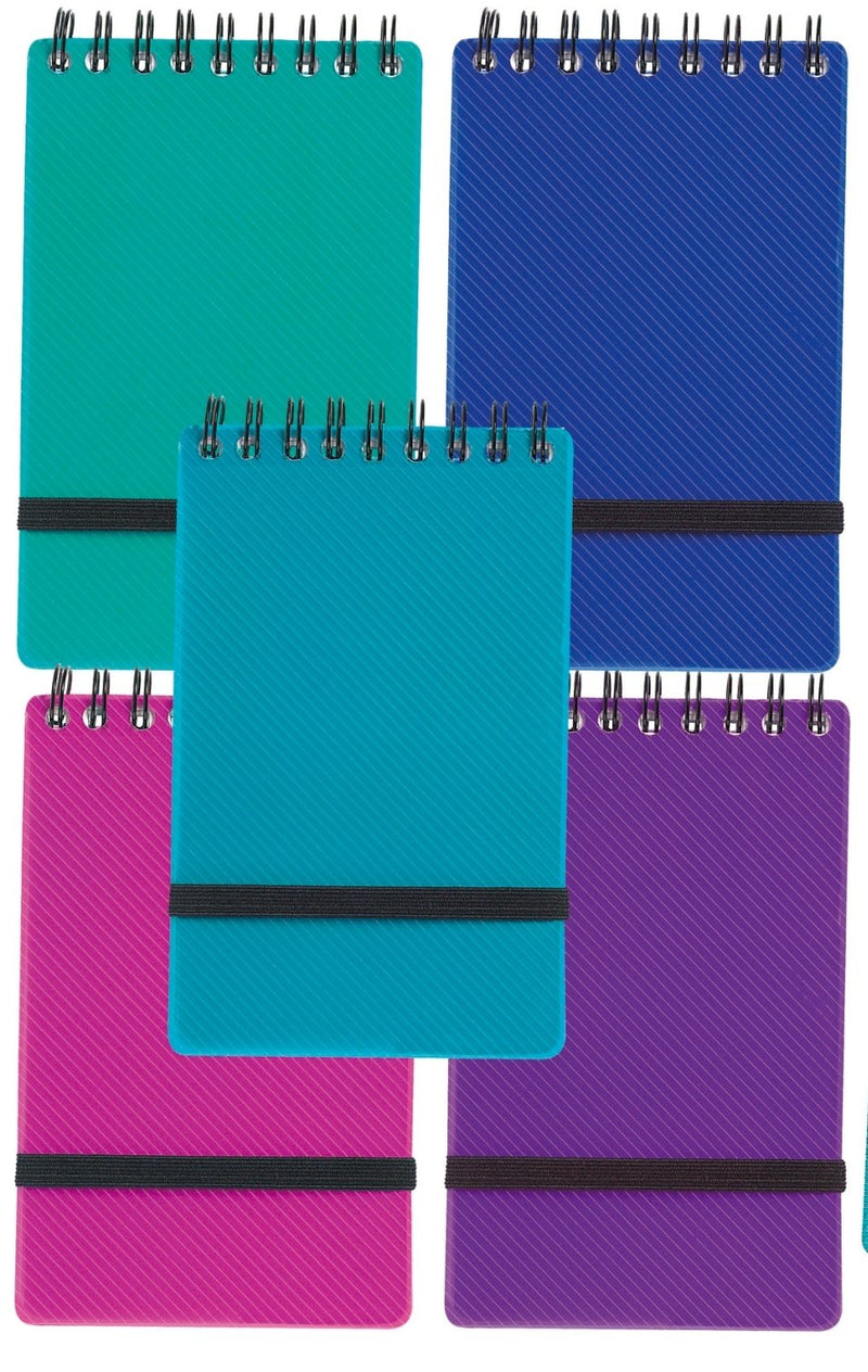 Snopake 127 x 76 mm NoteGuard Hardback Notebook – Electra Assorted  Ref: 14324