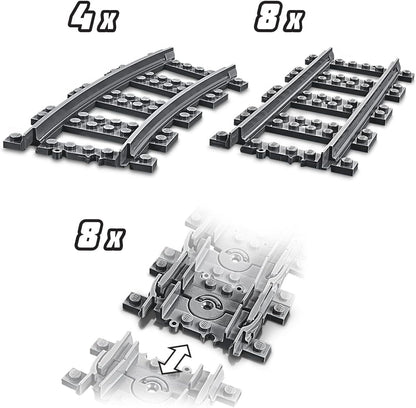 LEGO 60205 City Schienen, 20 Stück, Erweiterungsset für Kinder, Jungen und Mädchen, Spielzeug Set