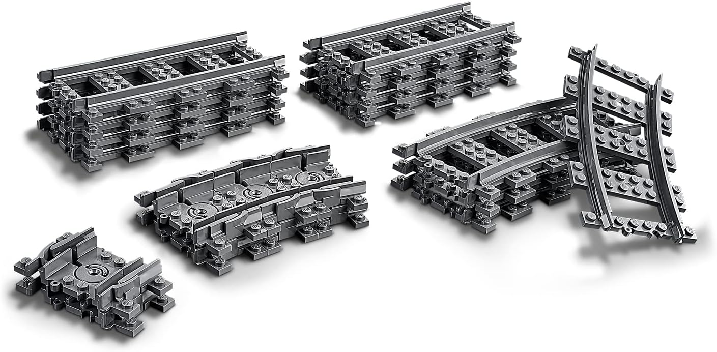 LEGO 60205 City Schienen, 20 Stück, Erweiterungsset für Kinder, Jungen und Mädchen, Spielzeug Set
