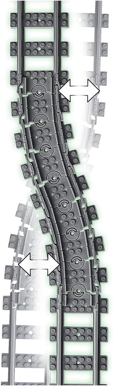 LEGO 60205 City Schienen, 20 Stück, Erweiterungsset für Kinder, Jungen und Mädchen, Spielzeug Set