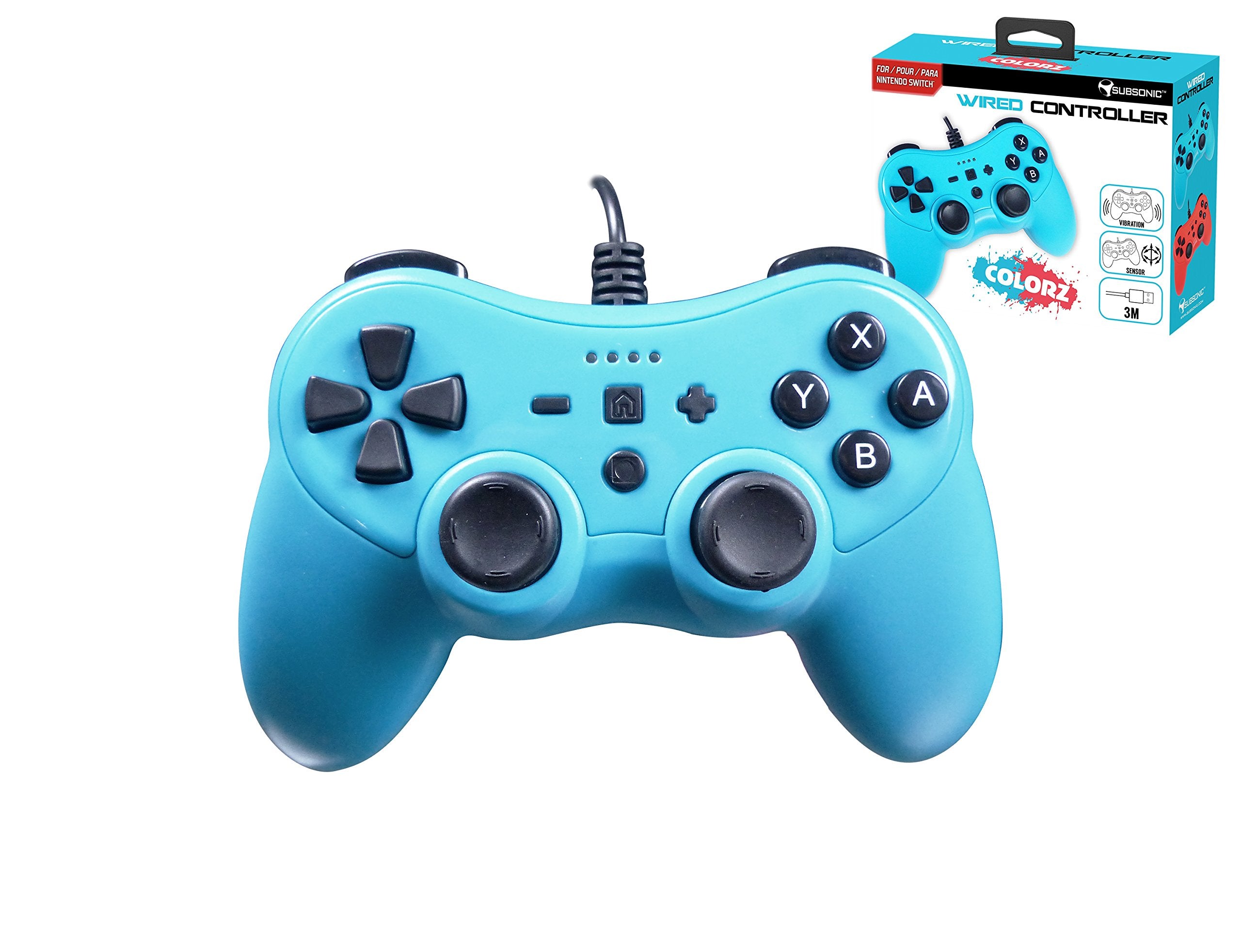 Subsonic Colours Controller (Nintendo Switch) ProS Wired Blue