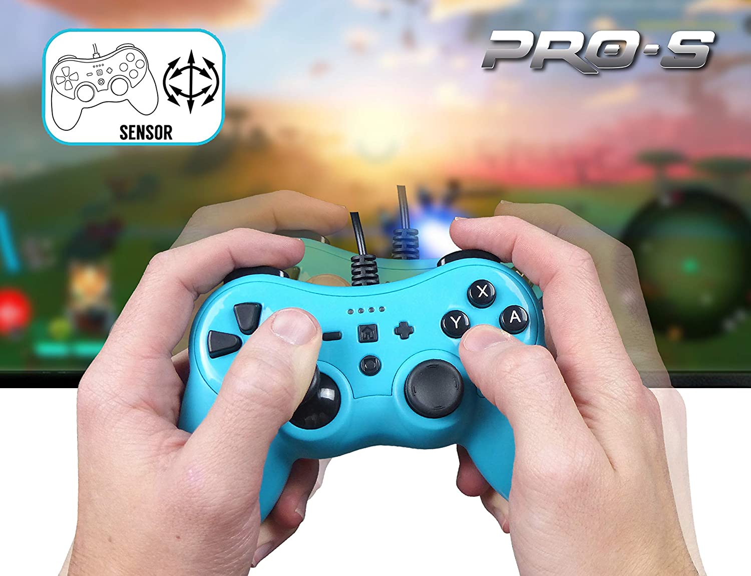 Subsonic Colours Controller (Nintendo Switch) ProS Wired Blue