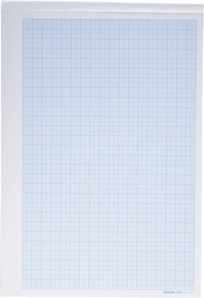 Exacompta Clairefontaine - Ref XPG1Z - Technik Art - Graph Pad, A4 210 x 297mm, 1/5/10mm Blue Printed Grid Pattern, 40 Sheets Per Pad, Suitable for Photocopying - Blue & White (Pack of 3