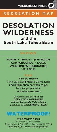 Map Desolation Wilderness and the South Lake Tahoe Basin
