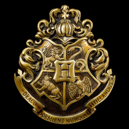 The Noble Collection Harry Potter Hogwarts Crest Wall Art - 11in (28cm) Elegant Wall Plaque - Harry Potter Film Set Movie Props Gifts