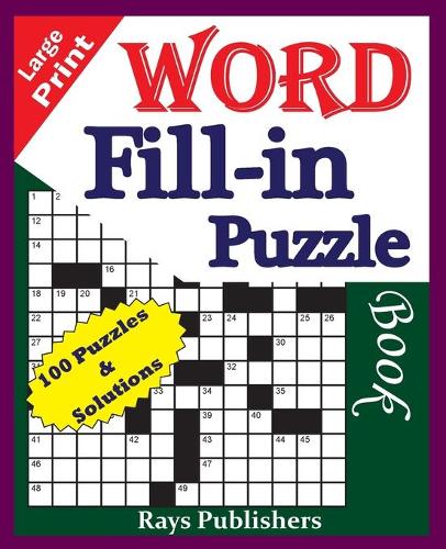 Large Print Word Fill-in Puzzle book