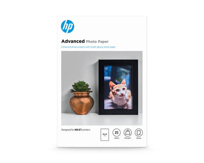 HP Q8691A, 10 x 15 cm Borderless, Advanced Glossy Photo Paper, 250 gsm