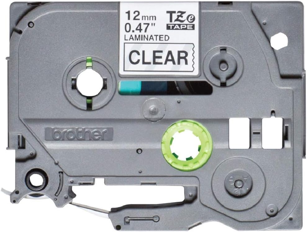Brother TZe-131S Labelling Tape Cassette, Black on Clear, 12mm (W) x 4M (L), Laminated, Brother Genuine Supplies