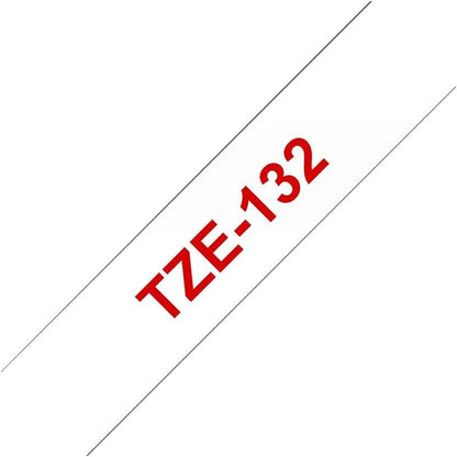 Brother TZe-132 - Red on clear - Roll (1.2 cm x 8 m) 1 cassette(s) laminated tape - for Brother PT-D210, D600, H110, P750, P950, P-Touch Cube PT-P300, P-Touch Cube Pro PT-P910