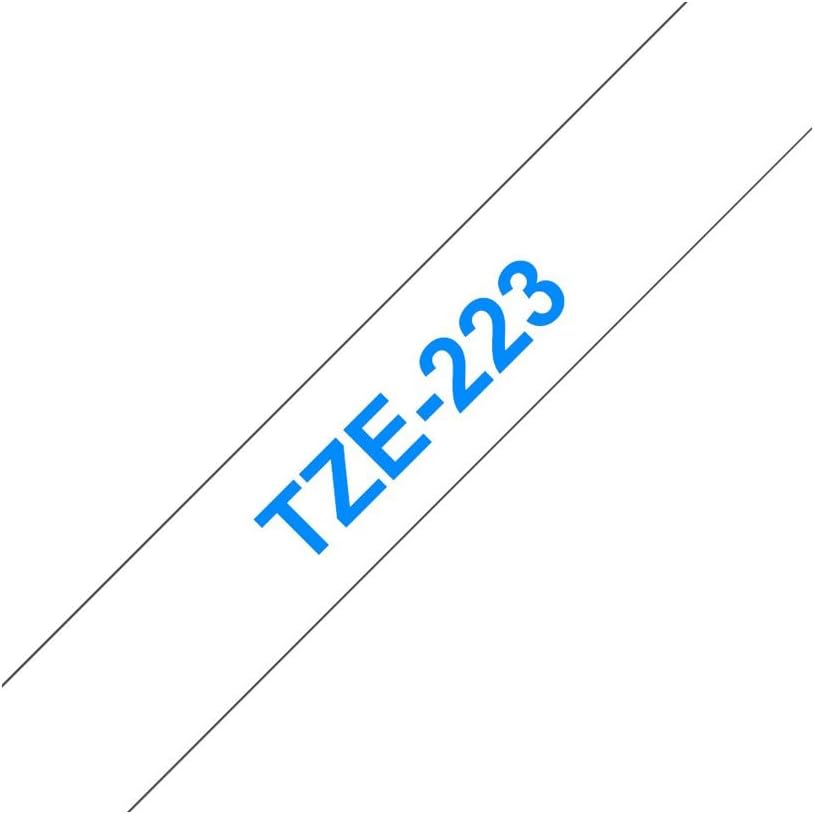 Brother TZe-223 Labelling Tape Cassette, 9 mm (W) x 8 m (L), Laminated, Brother Genuine Supplies
