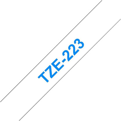 Brother TZe-223 Labelling Tape Cassette, 9 mm (W) x 8 m (L), Laminated, Brother Genuine Supplies