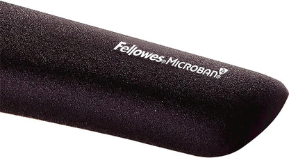 Fellowes PlushTouch Keyboard Wrist Rest, Featuring Microban Antimicrobial Protection, Black, 9252103