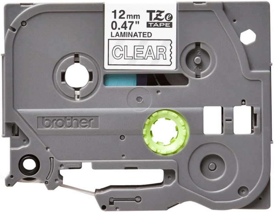 Brother TZE135 Nastro Laminato, 12 mm, Bianco/Trasparente