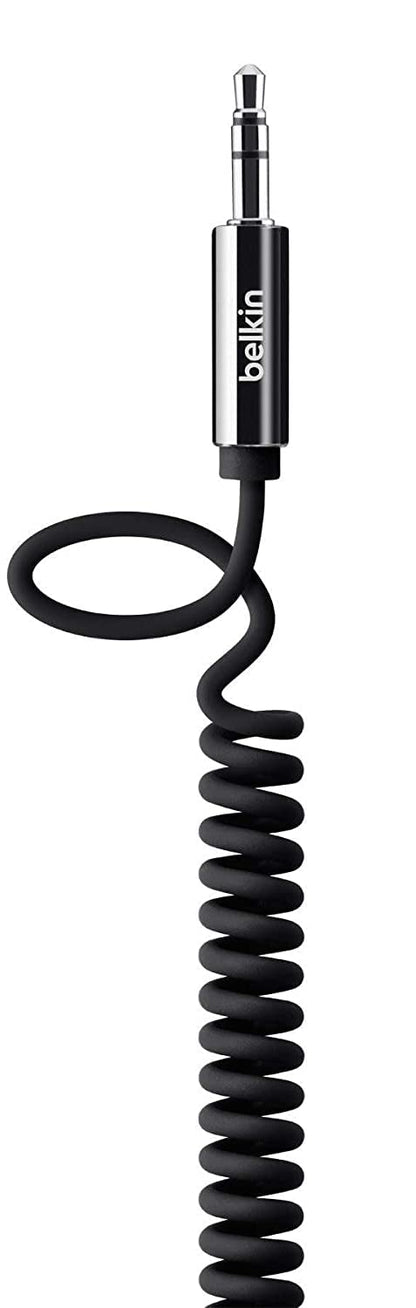 BELKIN - 3.5MM COILEDAUX CABLE 1.8M IN BLACK