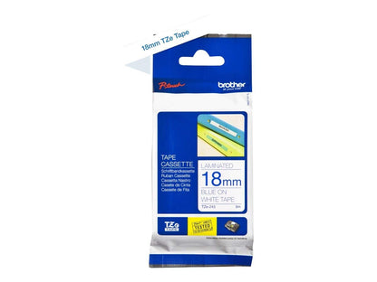BROTHER Labelling Tape, Blue on White
