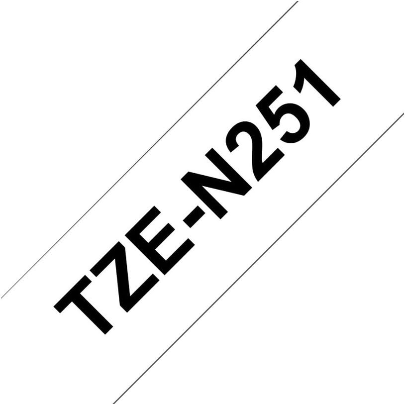 Brother TZe-N251 - Black on white - Roll (2.4 cm x 8 m) 1 cassette(s) non-laminated tape - for Brother PT-D600, P-Touch PT-E800, P-Touch Cube Plus PT-P710, P-Touch Cube Pro PT-P910