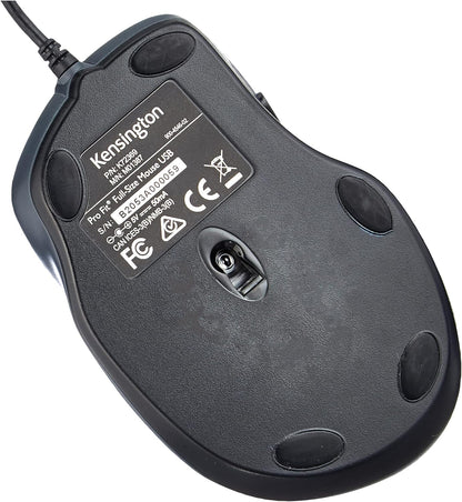 Kensington ProFit Mouse - Full-Sized 5-Button Optical Wired Mouse - Black (K72369EU) & ValuKeyboard - wired keyboard for PC, Laptop, Desktop PC, Computer, notebook. USB Keyboard - Black (1500109BUK