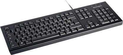 Kensington ProFit Mouse - Full-Sized 5-Button Optical Wired Mouse - Black (K72369EU) & ValuKeyboard - wired keyboard for PC, Laptop, Desktop PC, Computer, notebook. USB Keyboard - Black (1500109BUK