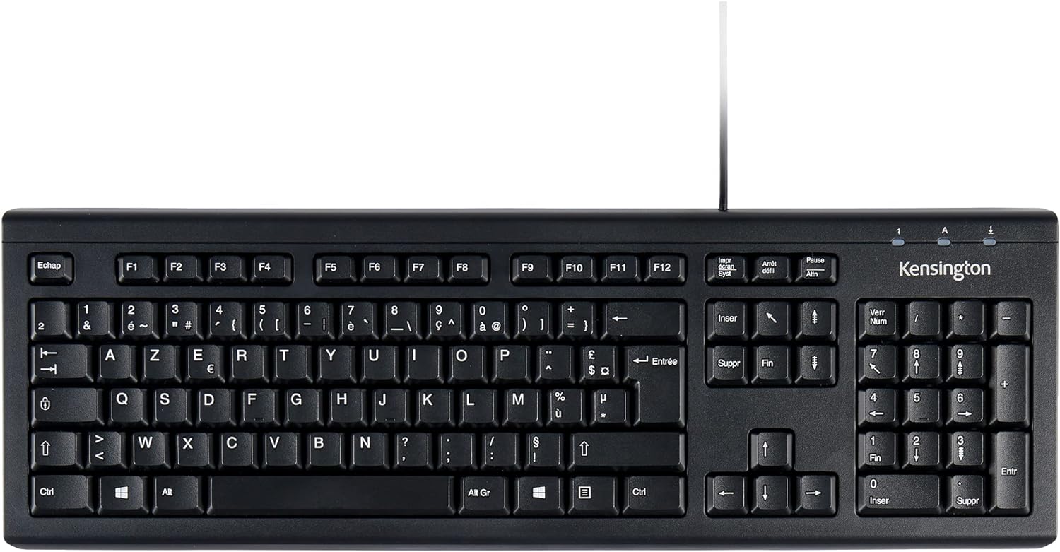 Kensington ProFit Mouse - Full-Sized 5-Button Optical Wired Mouse - Black (K72369EU) & ValuKeyboard - wired keyboard for PC, Laptop, Desktop PC, Computer, notebook. USB Keyboard - Black (1500109BUK