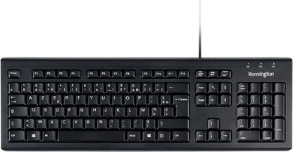 Kensington ProFit Mouse - Full-Sized 5-Button Optical Wired Mouse - Black (K72369EU) & ValuKeyboard - wired keyboard for PC, Laptop, Desktop PC, Computer, notebook. USB Keyboard - Black (1500109BUK