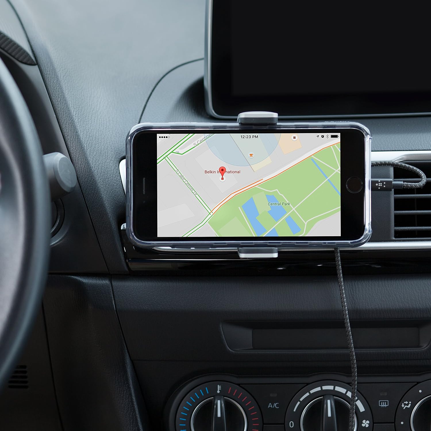 Belkin Soporte para Rejilla de Ventilación de Coche, iPhone 14/14 Plus, 14 Pro/Pro Max, 13, 13 Pro/Pro Max, 13 Mini, 12, 11, XS, XR, X, SE, 8, Samsung Note9, S10/S10+/S10e, LG, Sony, Google y Otros