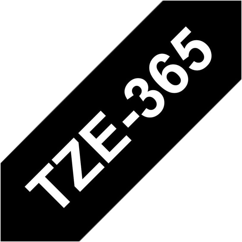 BROTHER Labelling Tape, White on Black