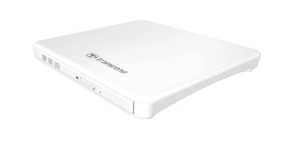 Transcend Extra Slim Portable DVD Writer - White