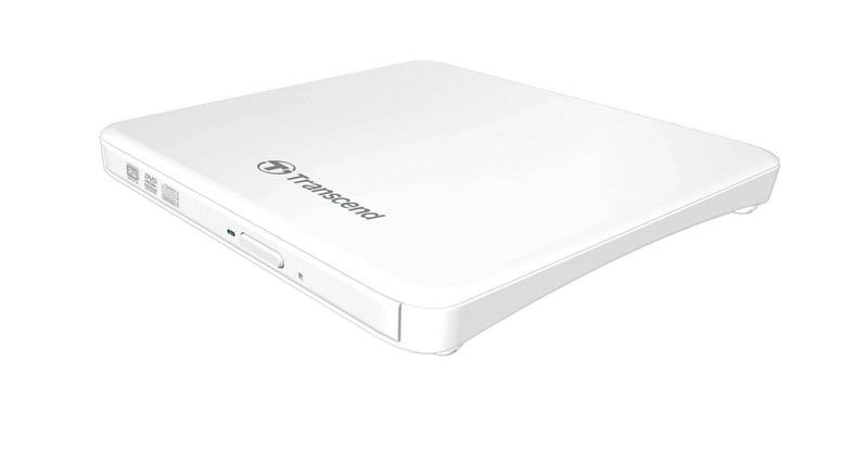 Transcend Extra Slim Portable DVD Writer - White
