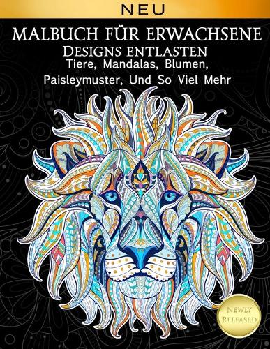 Malbuch Fur Erwachsene Designs Entlasten Tiere, Mandalas, Blumen, Paisleymuster