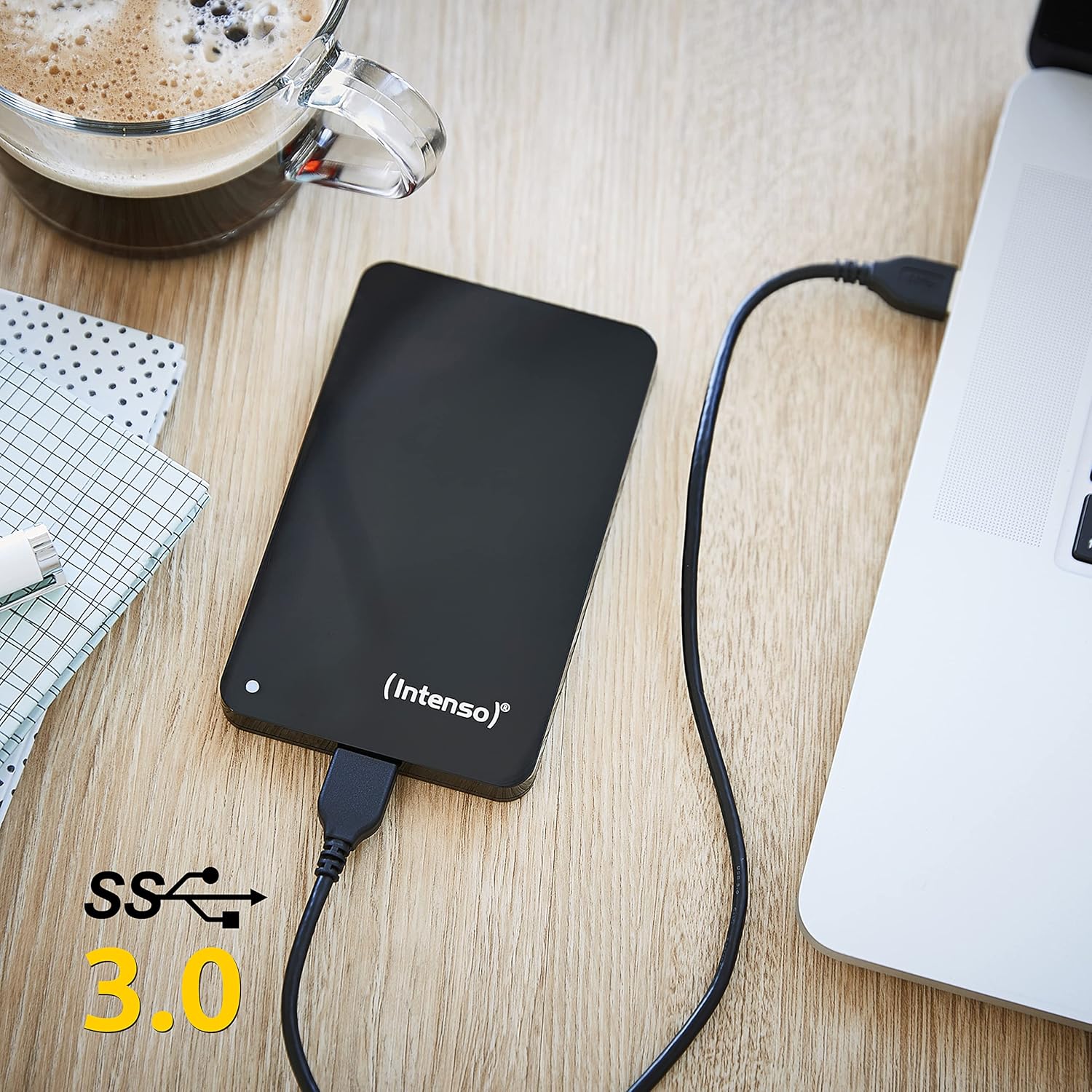 Intenso 6021530 500GB Memory Case USB 3.0 5400rpm 2.5 Inch External Hard Drive - Black