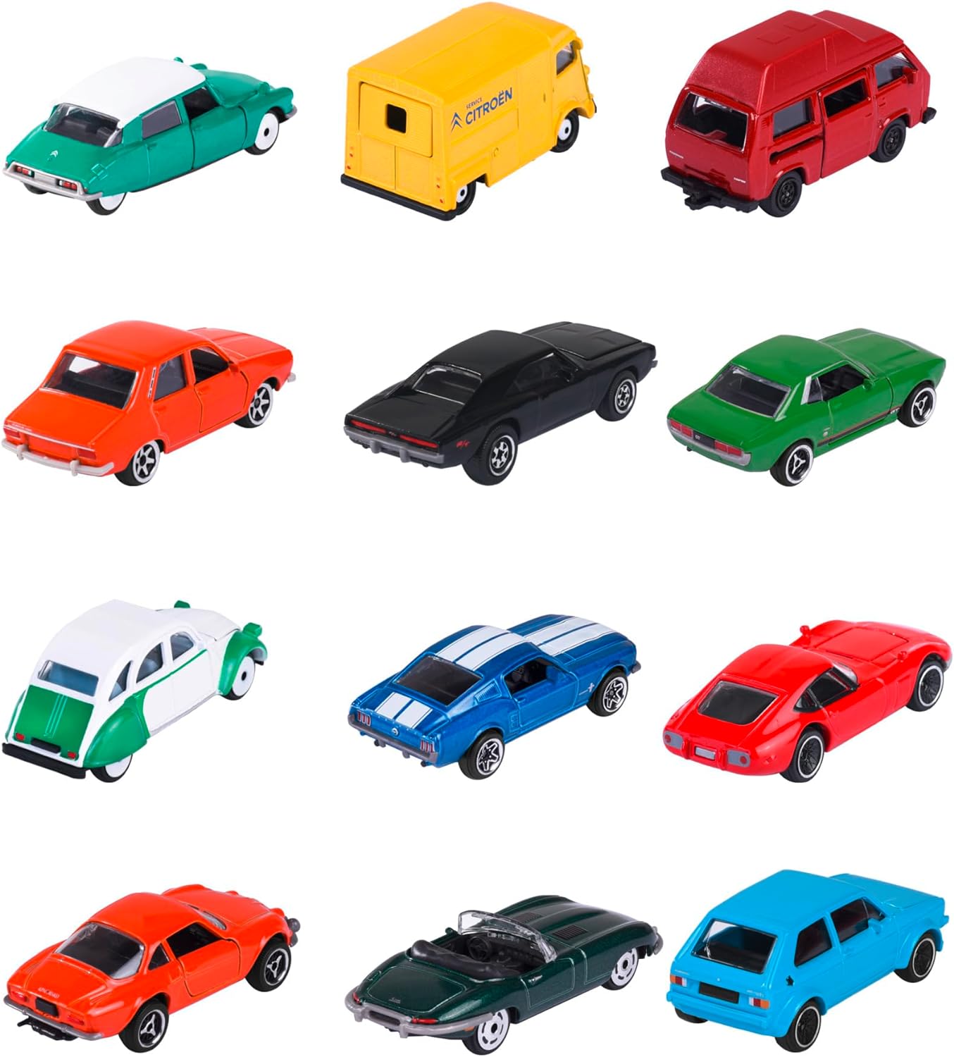 Majorette- Coche Vintage de Juguete en Metal Fundido a Presión, Recibirá 1 de entre 6 Coches al Azar, Escala 1:64 (7,5 cm), Con tarjeta de coleccionista, A Partir de 3 años (212052010)