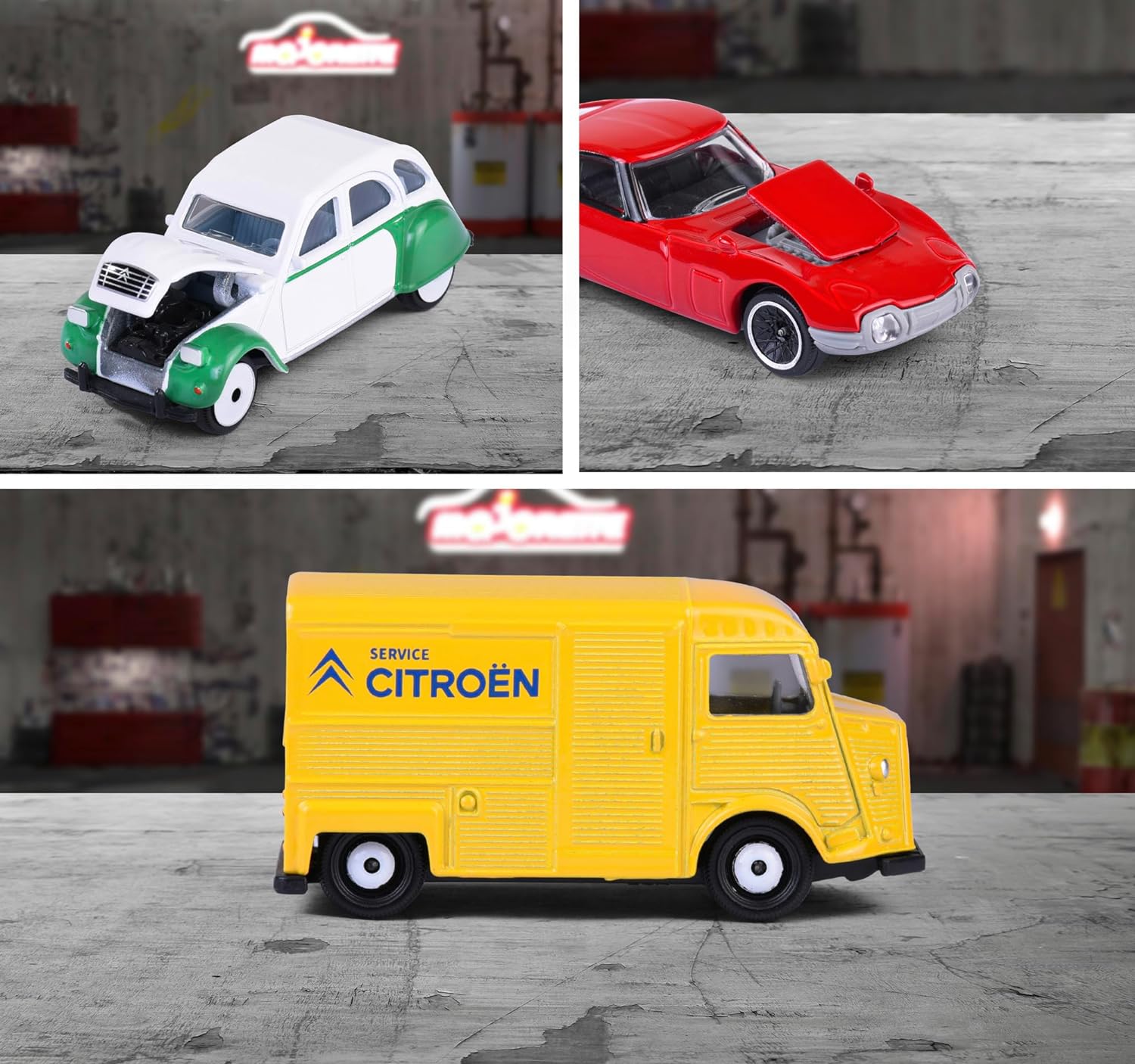 Majorette- Coche Vintage de Juguete en Metal Fundido a Presión, Recibirá 1 de entre 6 Coches al Azar, Escala 1:64 (7,5 cm), Con tarjeta de coleccionista, A Partir de 3 años (212052010)
