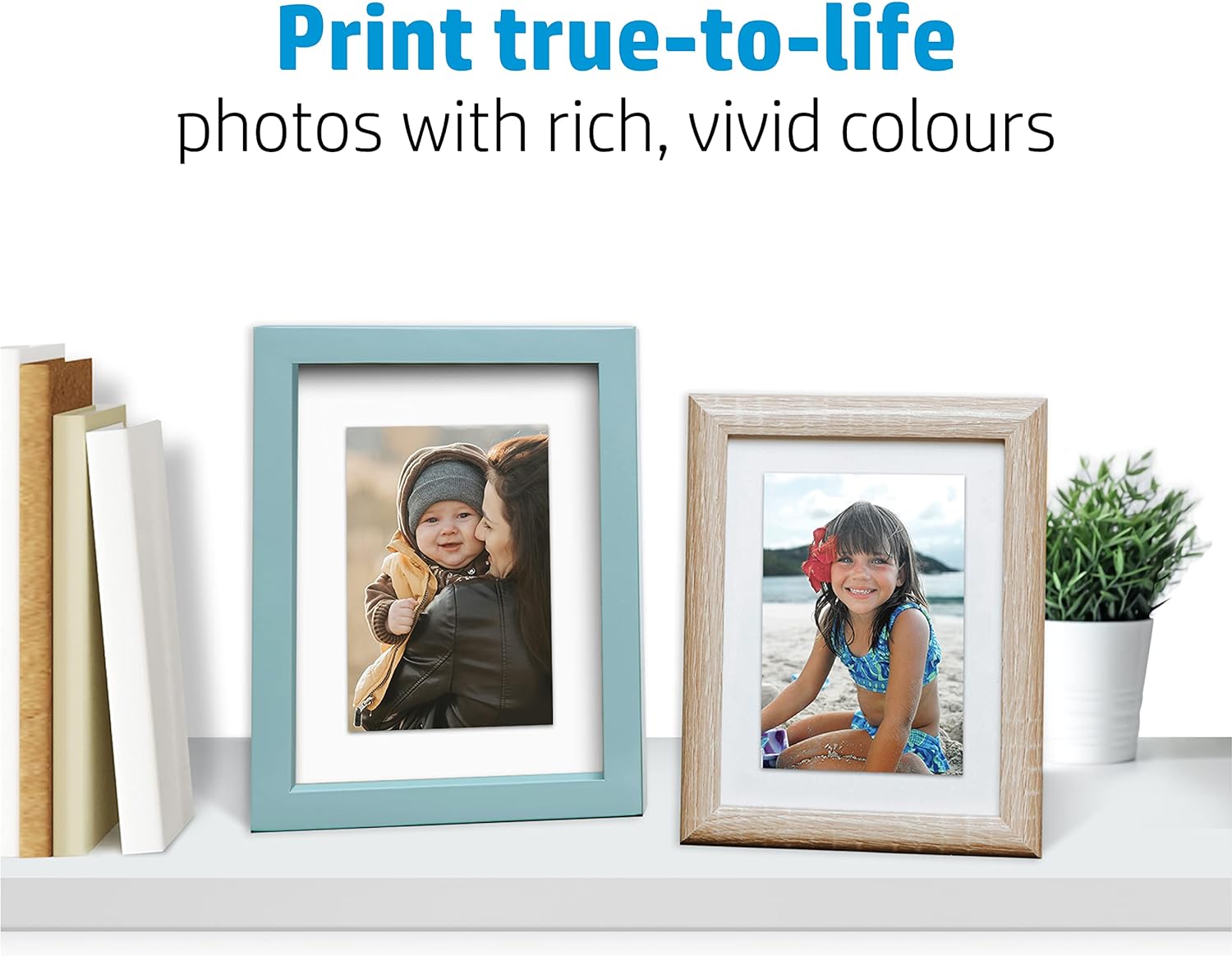 HP Q8696A, 13 x 18 cm Borderless, Advanced Glossy Photo Paper, 250 gsm, 25 Sheets, White